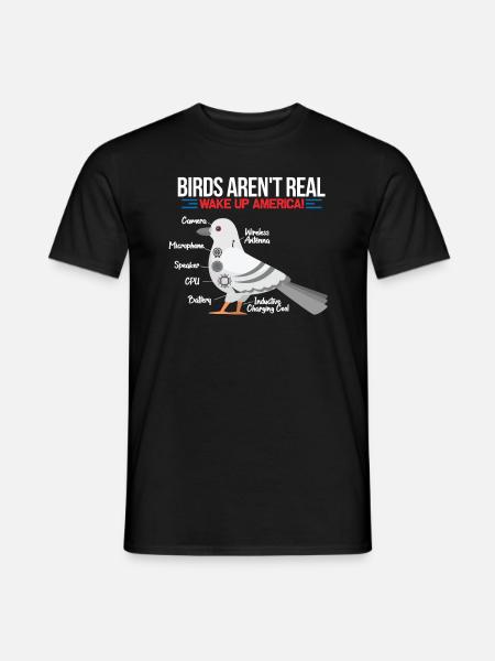Vögel Aufklärung Überwachung Detektiv Geschenk - Männer T-Shirt - Schwarz