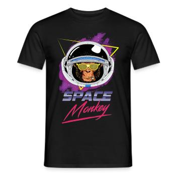Weltraumaffe - Männer T-Shirt - Schwarz - Vorne - AI Model Male 178 light (178cm)