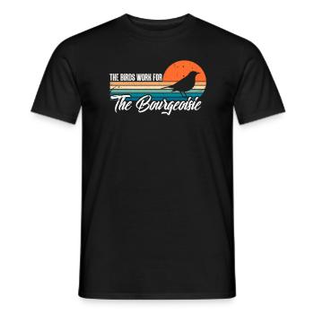 Complot d'oiseaux - T-shirt homme - noir - Devant - AI Model Male 178 light (178cm)