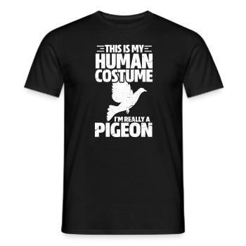 Dove bird doves Birds Dove gift - Men's T-Shirt - black - Front - AI Model Male 178 light (178cm)