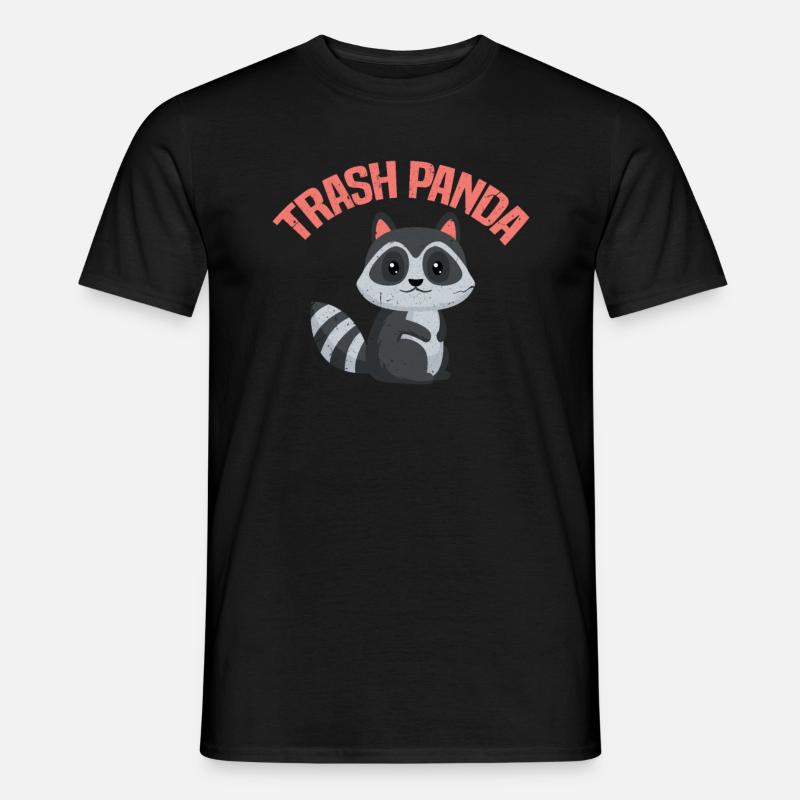 Waschbär - Männer T-Shirt - Schwarz