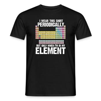 Periodic table chemistry elements science nerd - Men's T-Shirt - black - Front - AI Model Male 178 light (178cm)