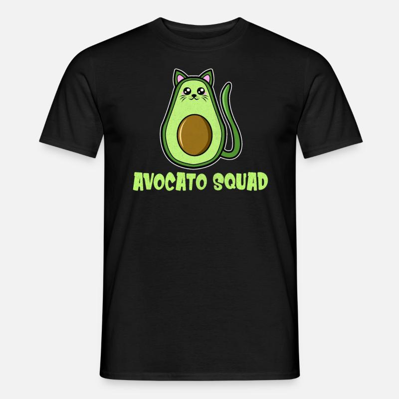 Avocato Avocado Katze - Männer T-Shirt - Schwarz