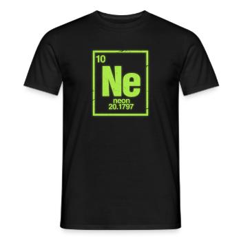Chimie du néon - T-shirt homme - noir - Devant - AI Model Male 178 light (178cm)