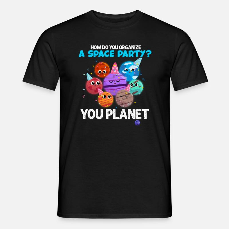 Planeten - Männer T-Shirt - Schwarz