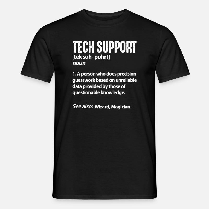 Support technique programmeur informatique - T-shirt homme - noir