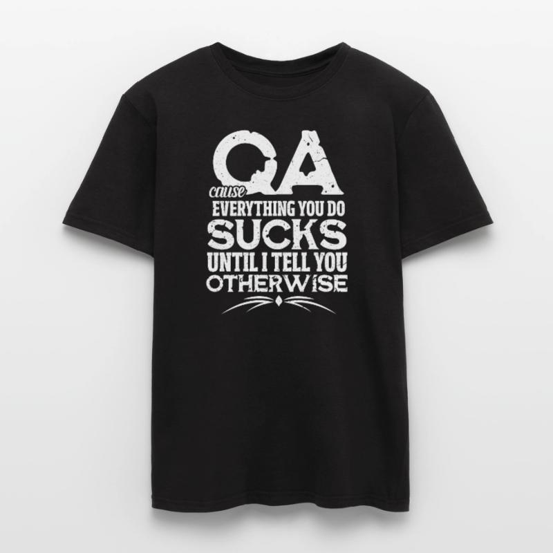 QA Programmierer Code Coder Informatik Geschenk Männer T-Shirt