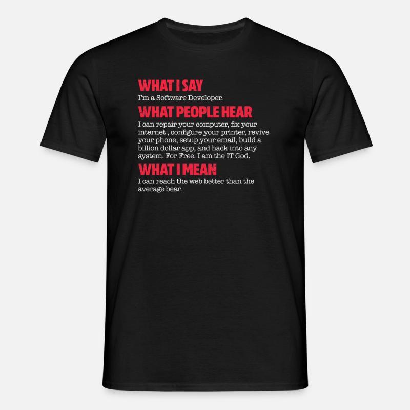 Software developer - Men's T-Shirt - black