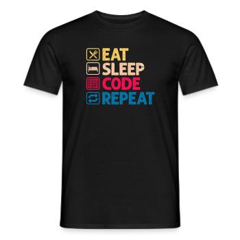Programmer - Men's T-Shirt - black - Front - AI Model Male 178 light (178cm)