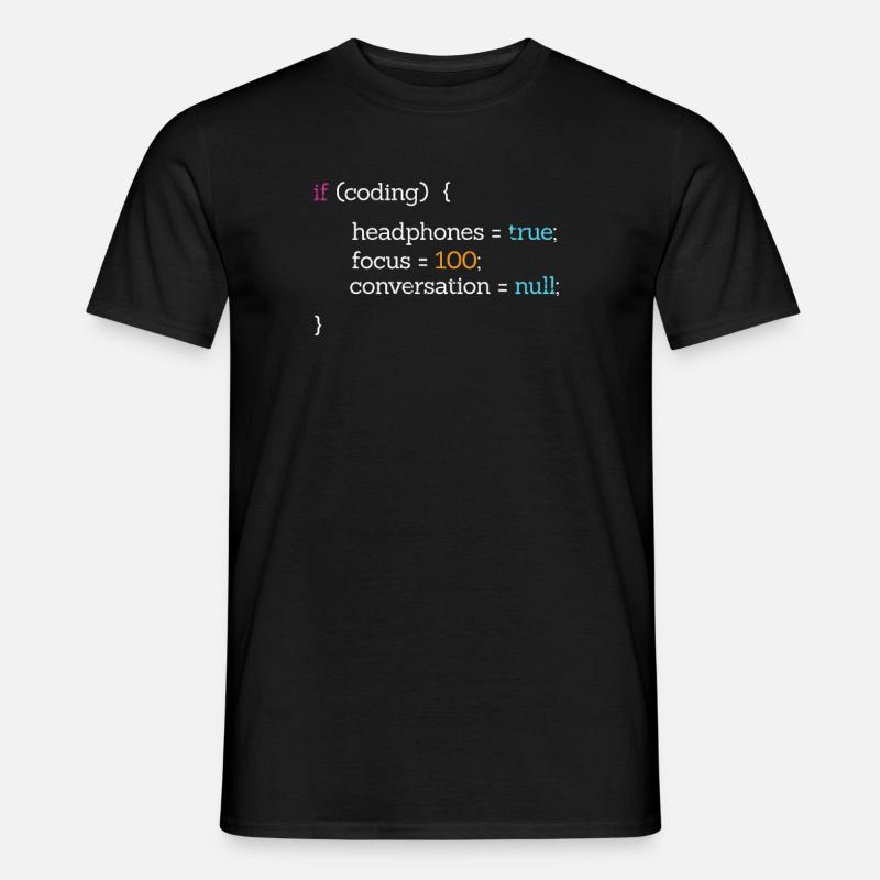 Codeur programmeur code nerd cadeau informatique - T-shirt homme - noir