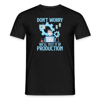 programmer - Men's T-Shirt - black - Front - AI Model Male 178 light (178cm)