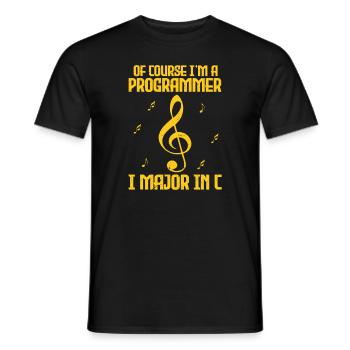 programmer - Men's T-Shirt - black - Front - AI Model Male 178 light (178cm)