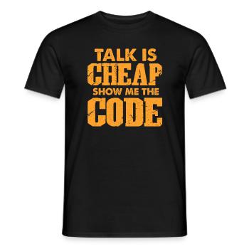 programmer - Men's T-Shirt - black - Front - AI Model Male 178 light (178cm)