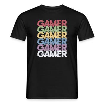 Gamer - Men's T-Shirt - black - Front - AI Model Male 178 light (178cm)