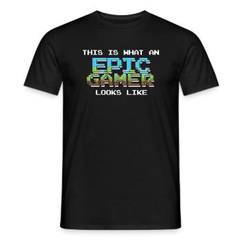 Gamer - Men's T-Shirt - black - Front - AI Model Male 178 light (178cm)