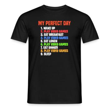 Gaming - Männer T-Shirt - Schwarz - Vorne - AI Model Male 178 light (178cm)