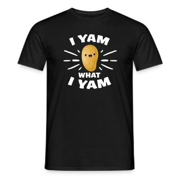 potato - Men's T-Shirt - black - Front - AI Model Male 178 light (178cm)