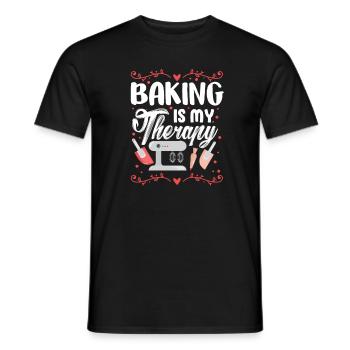 Cuire boulanger gâteau boulangerie boulanger cadeau - T-shirt homme - noir - Devant - AI Model Male 178 light (178cm)