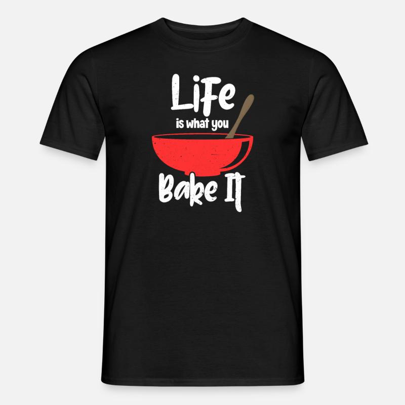Backen - Männer T-Shirt - Schwarz