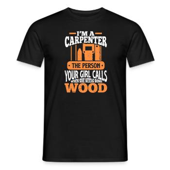 Tischler - Männer T-Shirt - Schwarz - Vorne - AI Model Male 178 light (178cm)