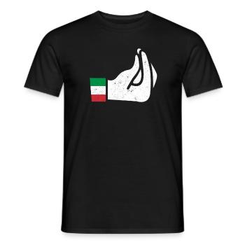 Italian - Men's T-Shirt - black - Front - AI Model Male 178 light (178cm)