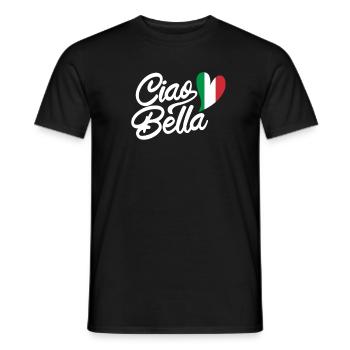 Ciao Bella - Men's T-Shirt - black - Front - AI Model Male 178 light (178cm)