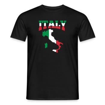 Italy Italian Italian Italia gift - Men's T-Shirt - black - Front - AI Model Male 178 light (178cm)