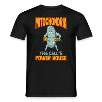 Cadeau de professeur de biologie cellulaire des mitochondries - T-shirt homme - noir - Devant - AI Model Male 178 light (178cm)