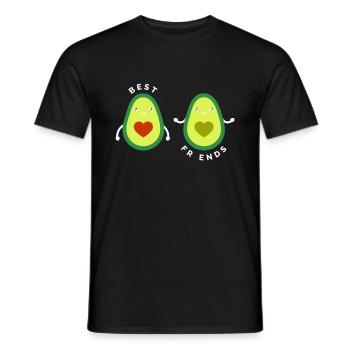 Idée de cadeau de fruits drôles de meilleurs amis d'avocat - T-shirt homme - noir - Devant - AI Model Male 178 light (178cm)