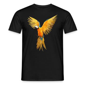 Perroquet low poly - T-shirt homme - noir - Devant - AI Model Male 178 light (178cm)