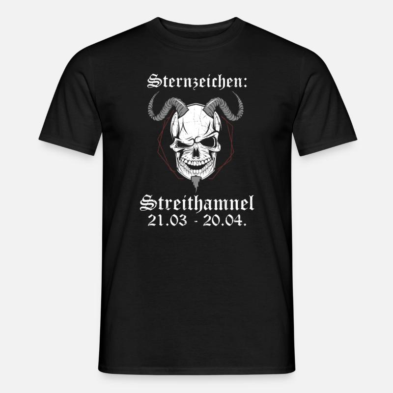 Sternzeichen Streithammel für Widder - Männer T-Shirt - Schwarz