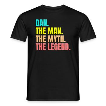 Mens Dan- The Man The Myth The Legend Personalized - T-shirt homme - noir - Devant - AI Model Male 178 light (178cm)