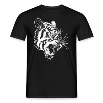 Tieger Head Wilderness Safari Power Cool Gift idea - Männer T-Shirt - Schwarz - Vorne - AI Model Male 178 light (178cm)