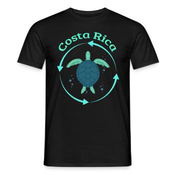 Costa Rica Vintage Tribal Turtle Gift Idea - T-shirt homme - noir - Devant - AI Model Male 178 light (178cm)