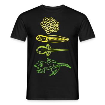 Cycle de vie du têtard grenouille - T-shirt homme - noir - Devant - AI Model Male 178 light (178cm)
