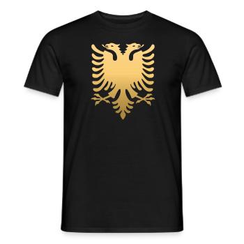 Goldene Albanien Eagle Shirt Albania Land Geschenk - Männer T-Shirt - Schwarz - Vorne - AI Model Male 178 light (178cm)
