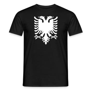 Noir Blanc Drapeau Albanais Cadeau Unisexe - T-shirt homme - noir - Devant - AI Model Male 178 light (178cm)