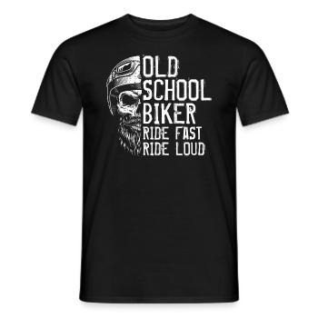 Old School Biker Ride Fast And Loud Motorbike Bike - Men's T-Shirt - black - Front - AI Model Male 178 light (178cm)