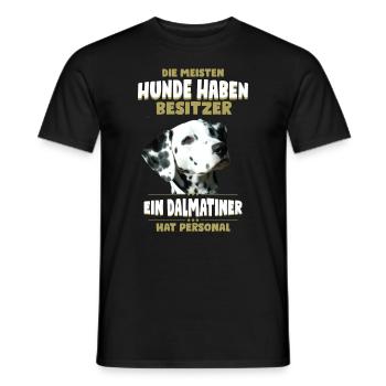 Dalmatiner Tshirt - Dalmatiner Hund Shirt - Männer T-Shirt - Schwarz - Vorne - AI Model Male 178 light (178cm)