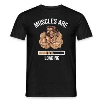 Fitness Ochse Stier Bulle Training Shirt Geschenk - Männer T-Shirt - Schwarz - Vorne - AI Model Male 178 light (178cm)