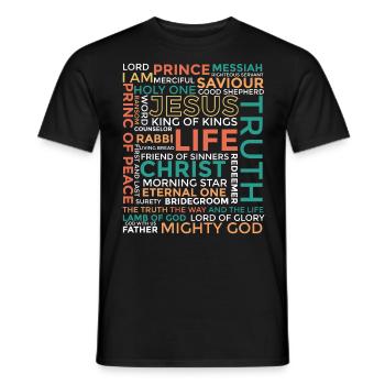 Namen Jesu Götternamen Jesus Namen Christliches - Männer T-Shirt - Schwarz - Vorne - AI Model Male 178 light (178cm)