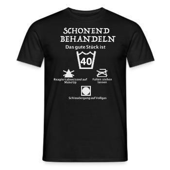 Geschenk zum 40 Geburtstag - Männer T-Shirt - Schwarz - Vorne - AI Model Male 178 light (178cm)