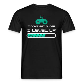Cadeau d’anniversaire pour Gamer Shirt I Level Up - T-shirt homme - noir - Devant - AI Model Male 178 light (178cm)