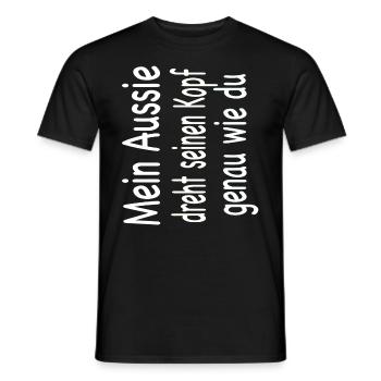 Australian Shepherd - Aussie - Männer T-Shirt - Schwarz - Vorne - AI Model Male 178 light (178cm)