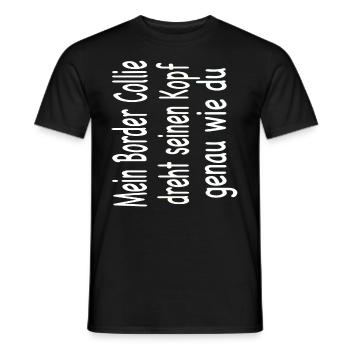 Border Collie - Border Collie Hund - Männer T-Shirt - Schwarz - Vorne - AI Model Male 178 light (178cm)