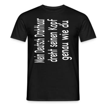 Deutsch Drahthaar Hund - Deutsch Drahthaar - Männer T-Shirt - Schwarz - Vorne - AI Model Male 178 light (178cm)