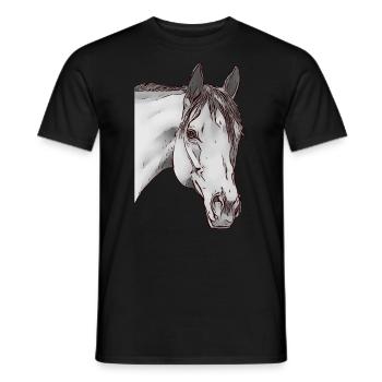 Girl horse animal face horse motif animal motif - Men's T-Shirt - black - Front - AI Model Male 178 light (178cm)