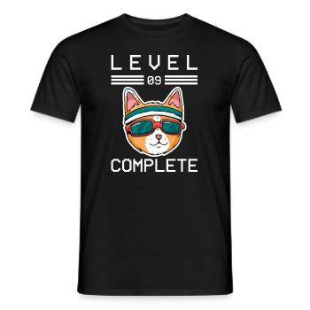 Enfants Niveau 9 ans t-shirt d’anniversaire Gamer - T-shirt homme - noir - Devant - AI Model Male 178 light (178cm)