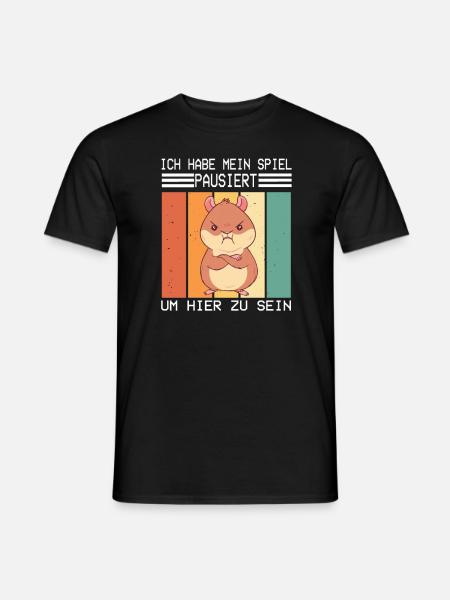Games Pc Gamer Zocker Ich habe mein Spiel pausiert - Männer T-Shirt - Schwarz