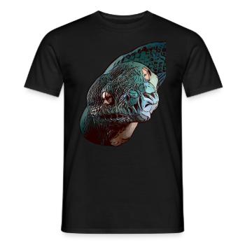 Serpent serpents motif tête d’animal animal - T-shirt homme - noir - Devant - AI Model Male 178 light (178cm)